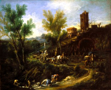 Alessandro Magnasco - Landscape with Gypsies and Washerwomen - 50.63 - Indianapolis Museum of Art