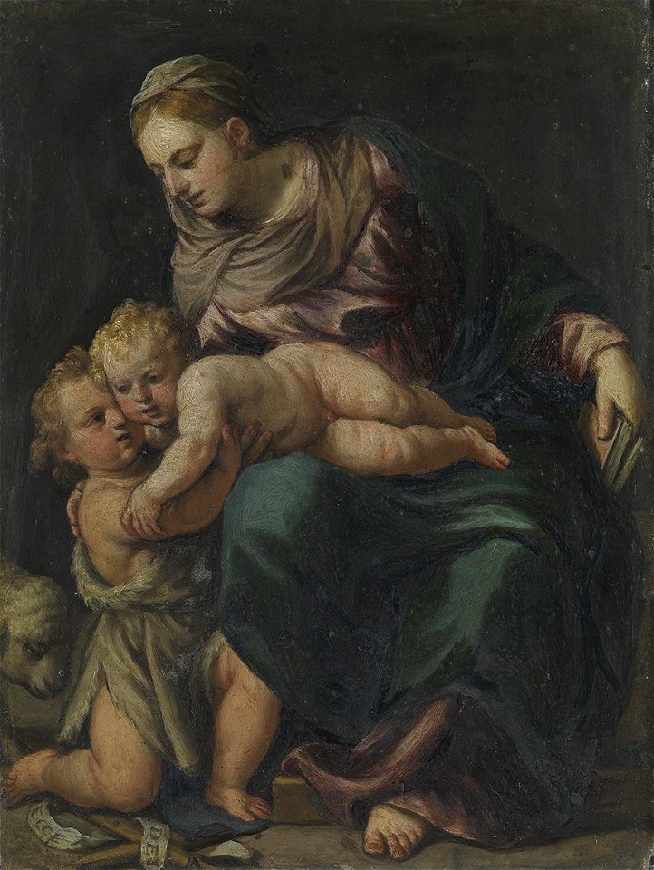 Alessandro Turchi (gen. L'Orbetto) - Maria mit dem Kinde und dem Johannesknaben - 1203 - Bavarian State Painting Collections