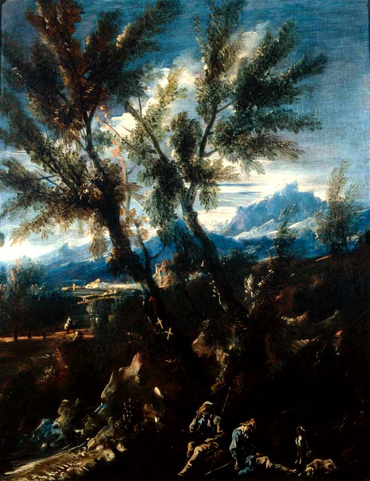 Alessandro Magnasco - Paisaje con peregrinos