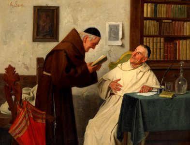 Alessandro Sani In der Klosterbibliothek