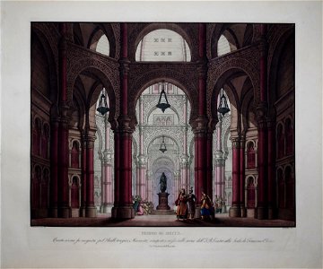 Alessandro Sanquirico - Tempio di Mecca (set design for the ballet Maometto by Francesco Clerico, 1822)