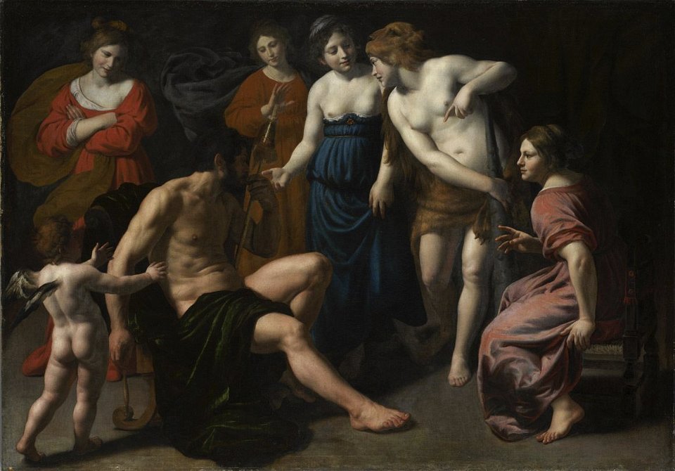 Alessandro Turchi (gen. L'Orbetto) - Herkules und Omphale - 496 - Bavarian State Painting Collections