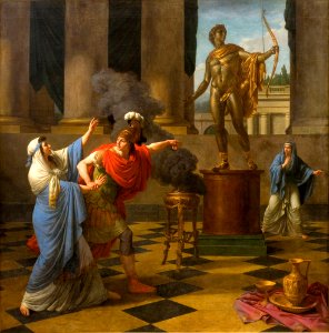 Alexander Consulting the Oracle of Apollo, Louis Jean Francois Lagrenée. Free illustration for personal and commercial use.