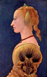 Alesso baldovinetti, Portrait of a Lady in Yellow