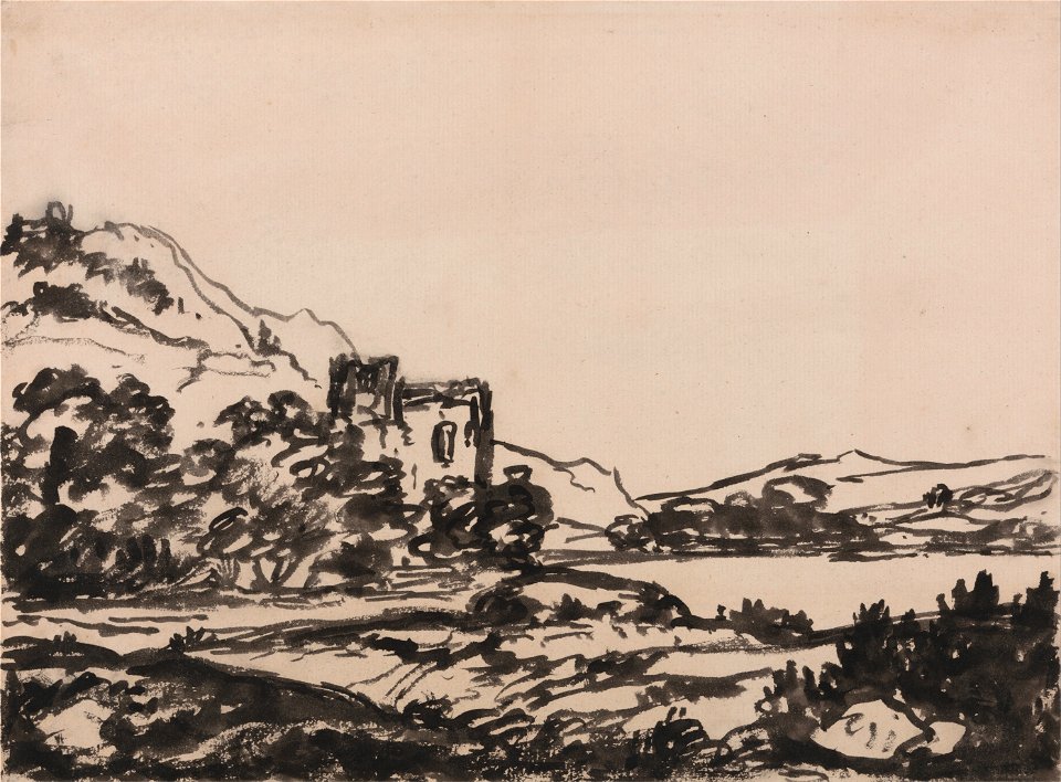 Alexander Cozens - Castle in a Landscape - Google Art Project