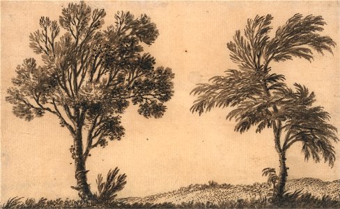 Alexander Cozens - Study of Two Willows - Google Art Project