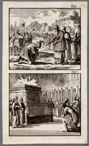 Alexander de Grote knielt voor de hogepriester, Alexander de Grote knielt voor het altaar, objectnr A 48086