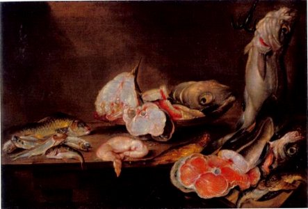 Alexander Adriaenssen - Visstilleven met een kabeljauw aan een ankerhaak - ГЭ-7281 - Hermitage Museum