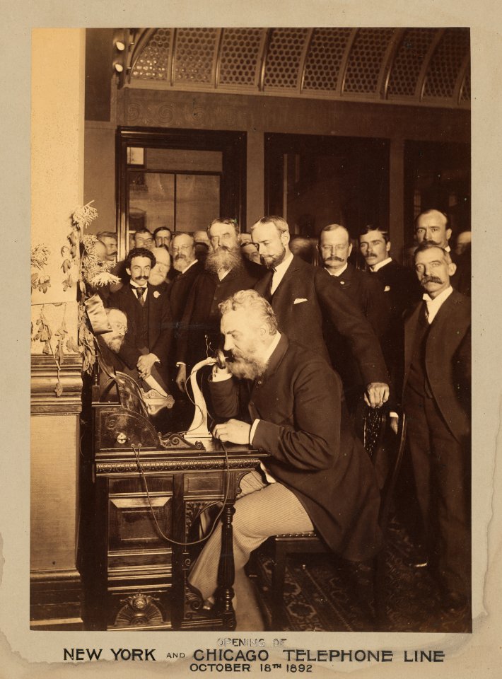 Alexander Graham Bell by E. J. Holmes, 1892, albumen silver print, from the National Portrait Gallery - NPG-NPG 2010 28GrahamBell-000001
