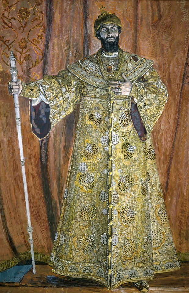 Alexander Golovin - Portrait of Fyodor Chaliapin in the Role of Boris Godunov - Google Art Project