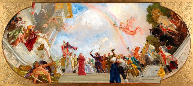Alexander Demetrius Goltz Huldigung an Kaiserin Maria Theresia