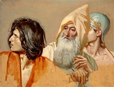 Alexander Ivanov Heads for the Closest to Christ the Old Man in Hood and the Dismounted Soldier gtg