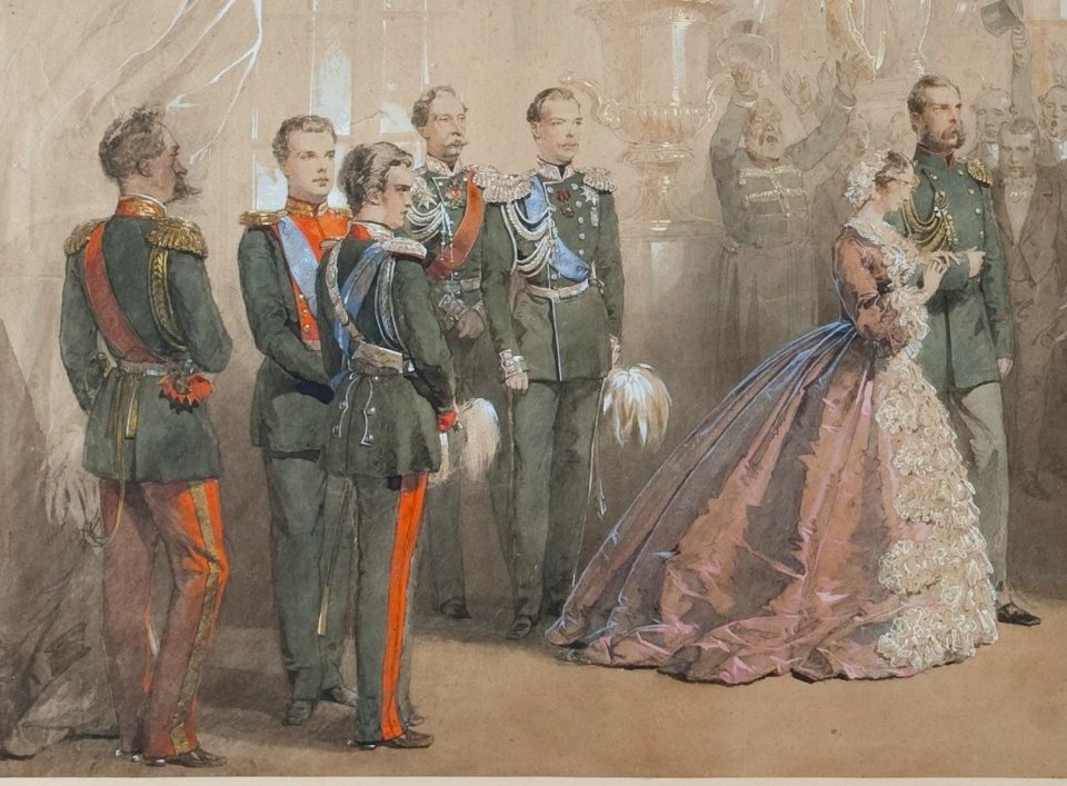 Alexander II's audience after 1866 assasination by M.Zichy (GIM) detail 01