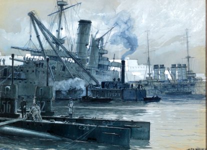Alexander Kircher - Near the Dardanelles, English and French war ships in the harbour of Malta