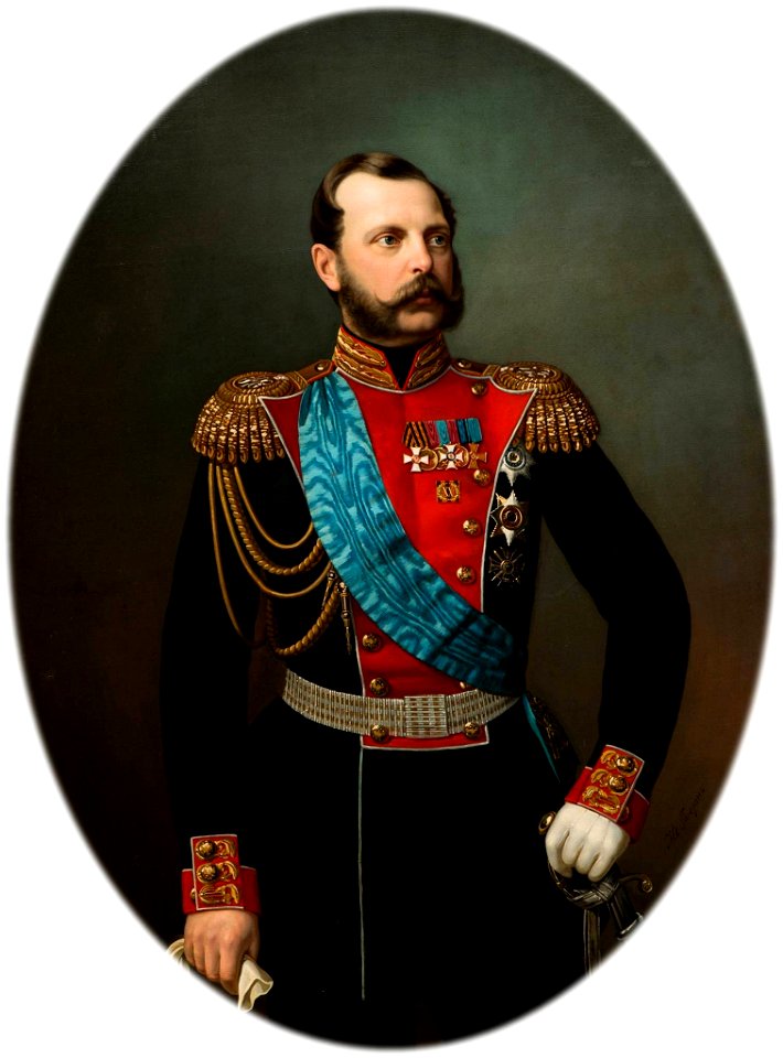 Alexander II by Ivan Tyurin (1860s, GIM)