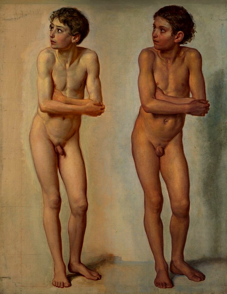 Alexander Ivanov Two nude boys attitude of the Shivering Boy gtg