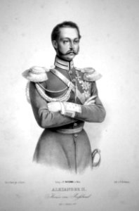Alexander II. von Russland Litho. Free illustration for personal and commercial use.