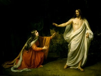 Alexander Ivanov - Christ's Appearance to Mary Magdalene after the Resurrection - Google Art Project. Free illustration for personal and commercial use.