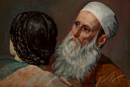 Alexander Ivanov Head for the Nazarene and head of an old man in white wrapping gtg