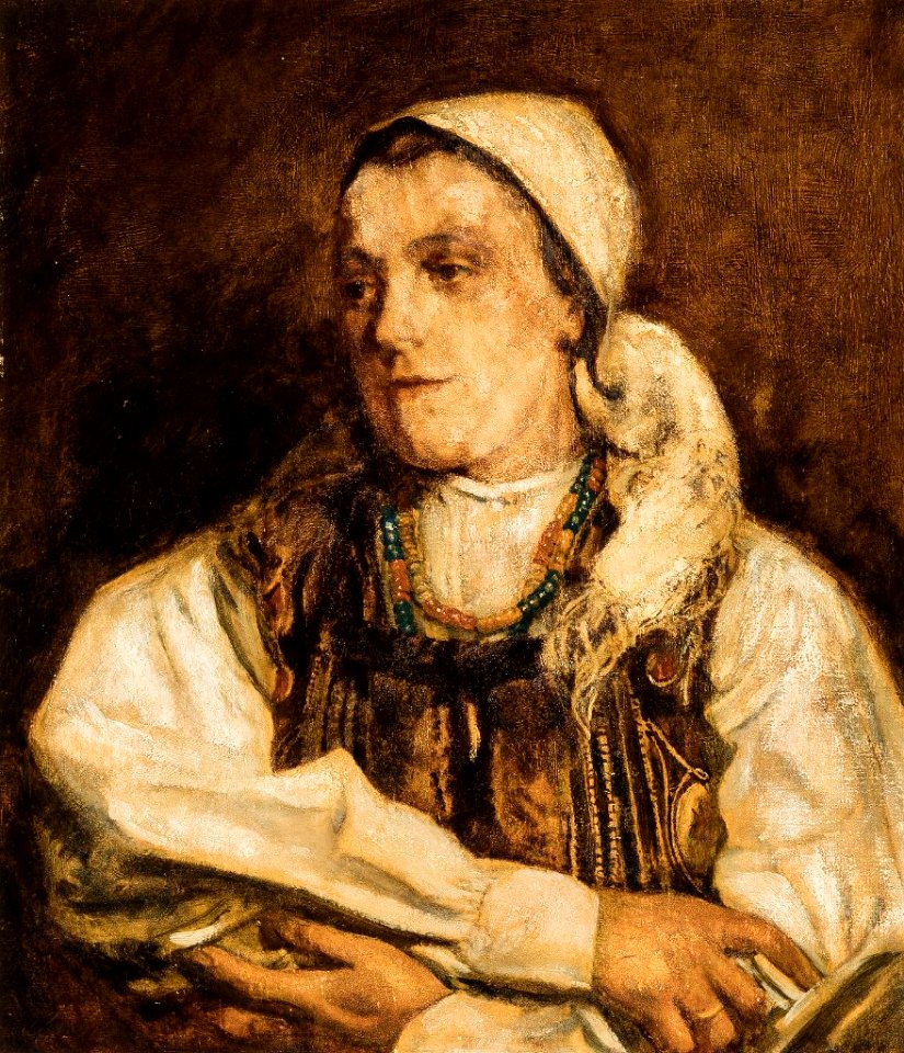 Alexander Kubínyi Portrait of a Hungarian woman