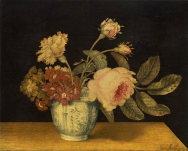 Alexander Marshal - Flowers in a Delft Jar - Google Art Project. Free illustration for personal and commercial use.