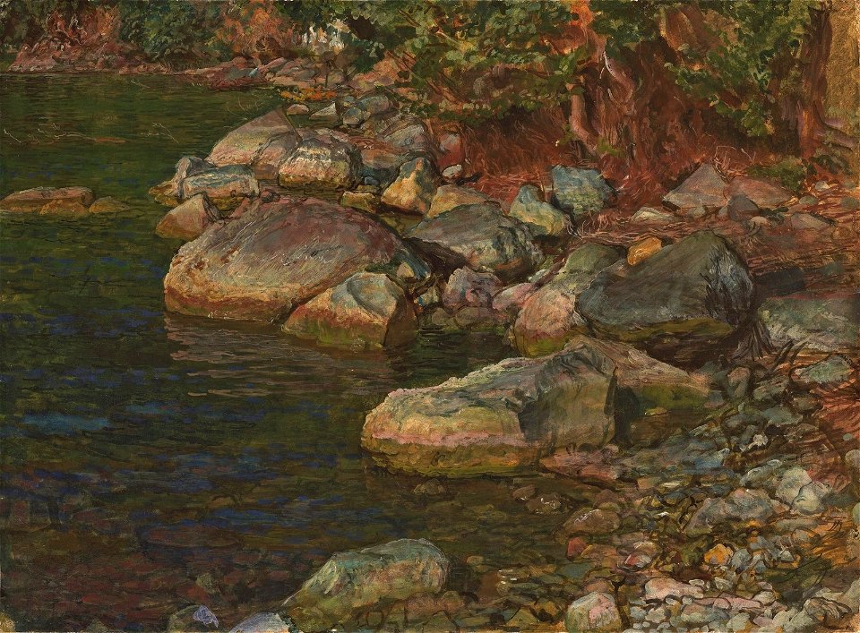 Alexander Ivanov The stream and stones near Palazzuolo gtg