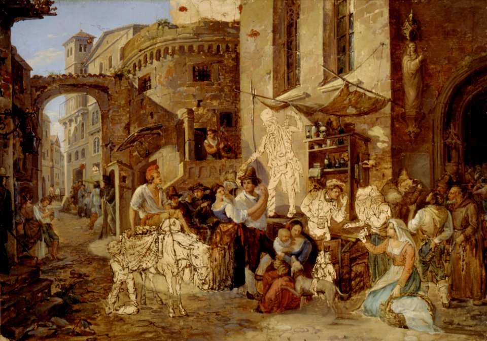 Alexander Lauréus - Street View in Rome - A III 1892 - Finnish National Gallery