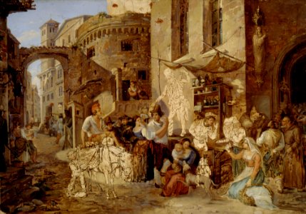 Alexander Lauréus - Street View in Rome - A III 1892 - Finnish National Gallery