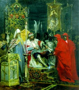 Alexander Nevskiy receiving papal legates by Siemiradzki (sketch, Russian museum)