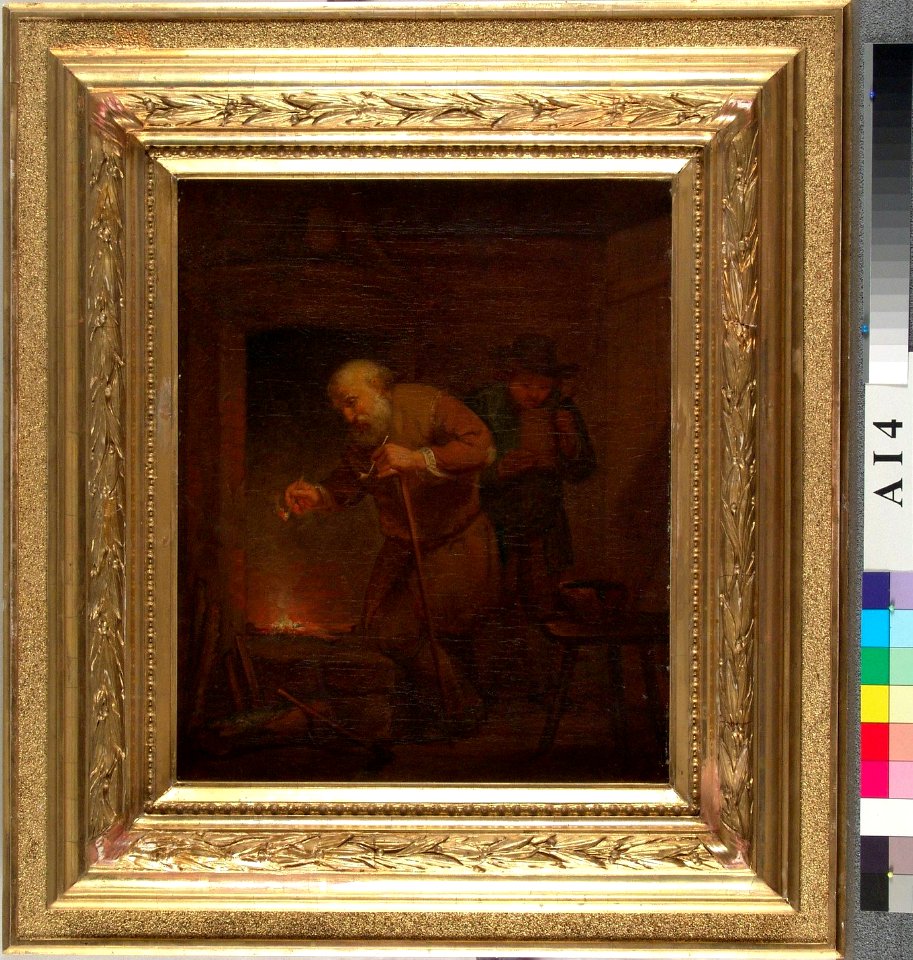 Alexander Lauréus - Ukko sytyttämässä piippuaan - A I 4 - Finnish National Gallery