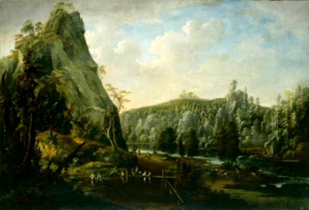 Alexander Thiele - Gezicht op de 'Plauensche Grund', een geliefd oord voor uitstapjes nabij Dresden - Gal.-Nr. 3605 - Staatliche Kunstsammlungen Dresden