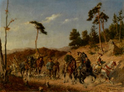 Alexander Rudolf Grünenwald (1849-90) - Return from the Chase - RCIN 406244 - Royal Collection