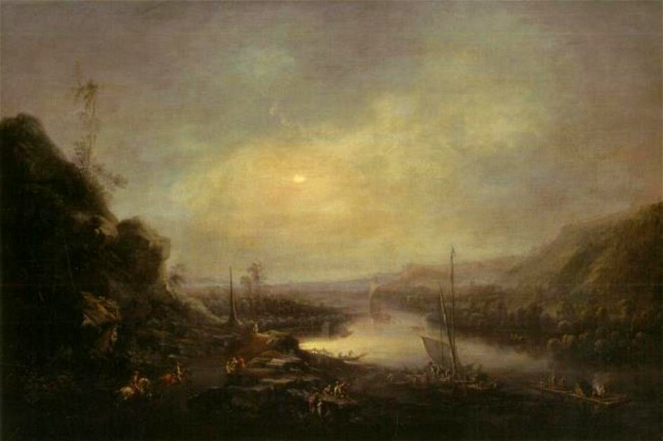 Alexander Thiele - Gezicht op de Elbe ter hoogte van Sörnenwitz in de vroege morgen met rijp - Gal.-Nr. 3154 - Staatliche Kunstsammlungen Dresden