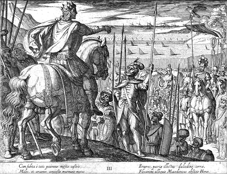 Alexander troops beg to return home from India