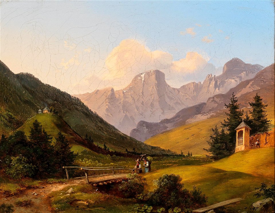 Alexander Trichtl Heimweg vom Feld 1851