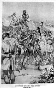 Alexander quelling the Opis mutiny by Andre Castaigne (1898-1899)