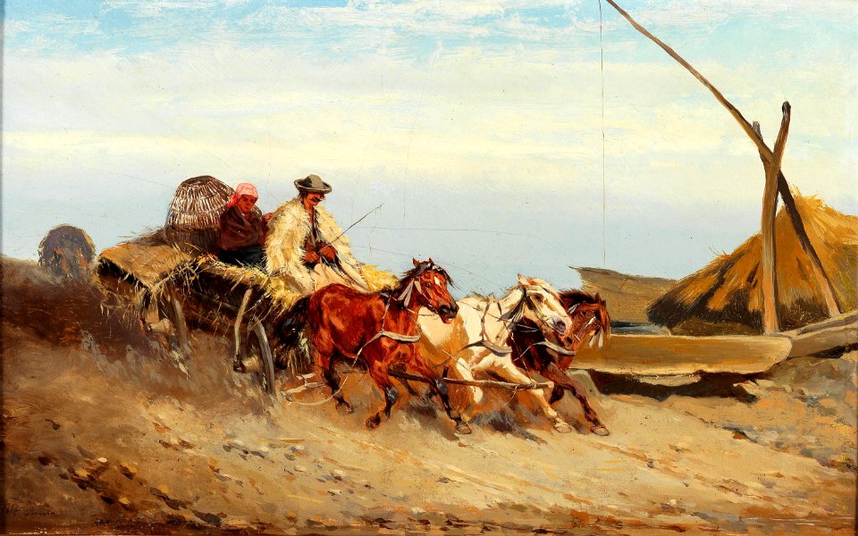 Alexander von Bensa Heimfahrt der ungarischen Bauern