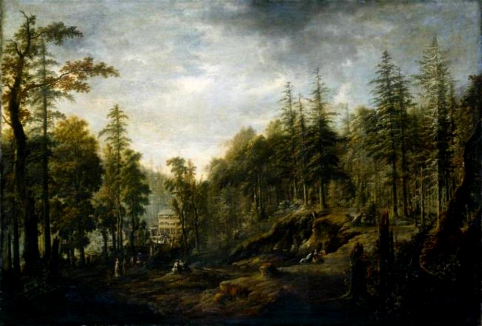 Alexander Thiele - Gezicht op het kuuroord Augustusbad nabij Radeberg - Gal.-Nr. 3709 - Staatliche Kunstsammlungen Dresden