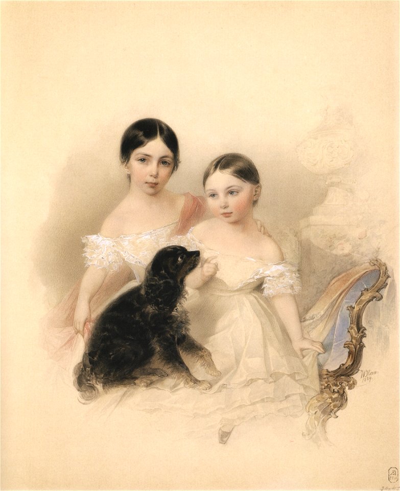 Alexandra Mikhailovna and Ekaterina Mikhailovna Pashkovy (by V. Hau)