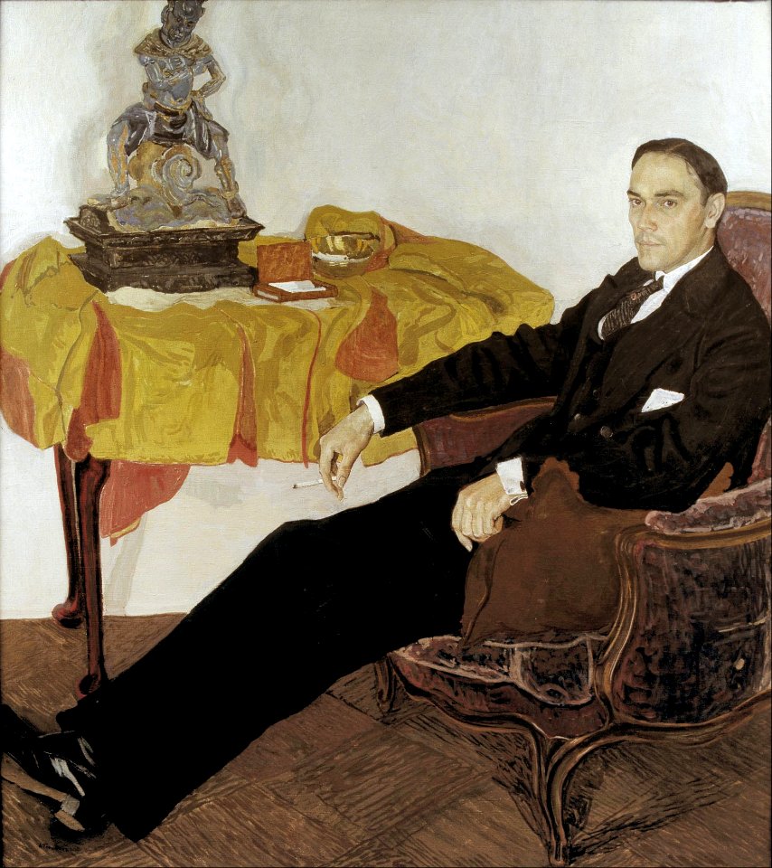 Alexander Yakovlevich Golovin - Portrait of Mikhail Ivanovich Terestjenko - Google Art Project