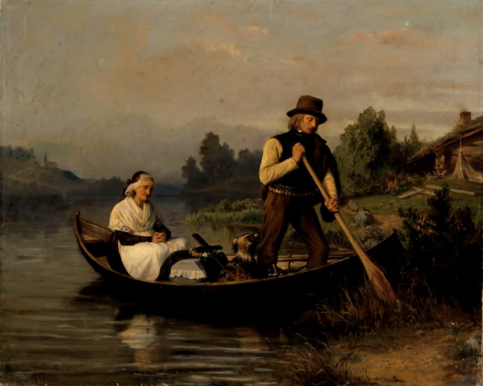 Alexandra Frosterus-Såltin - Rowing to the Graveyard - A I 150 - Finnish National Gallery
