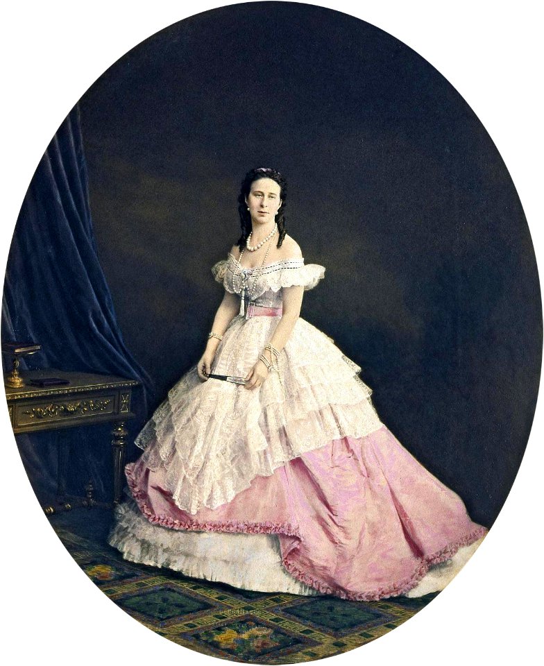 Alexandra Iosifovna of Russia by C.Bergamasco (1867)
