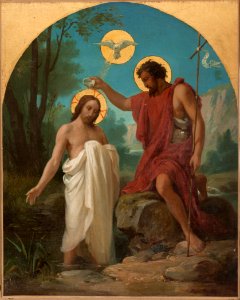 Alexandre (dit frère Athanase) Grellet - Esquisse pour l'église de Noisy-le-Sec , Le Baptême du Christ - PPP4589 - Musée des Beaux-Arts de la ville de Paris