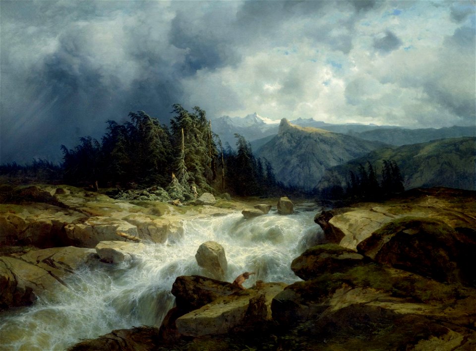 Alexandre Calame Torrent de montagne par orage 1848