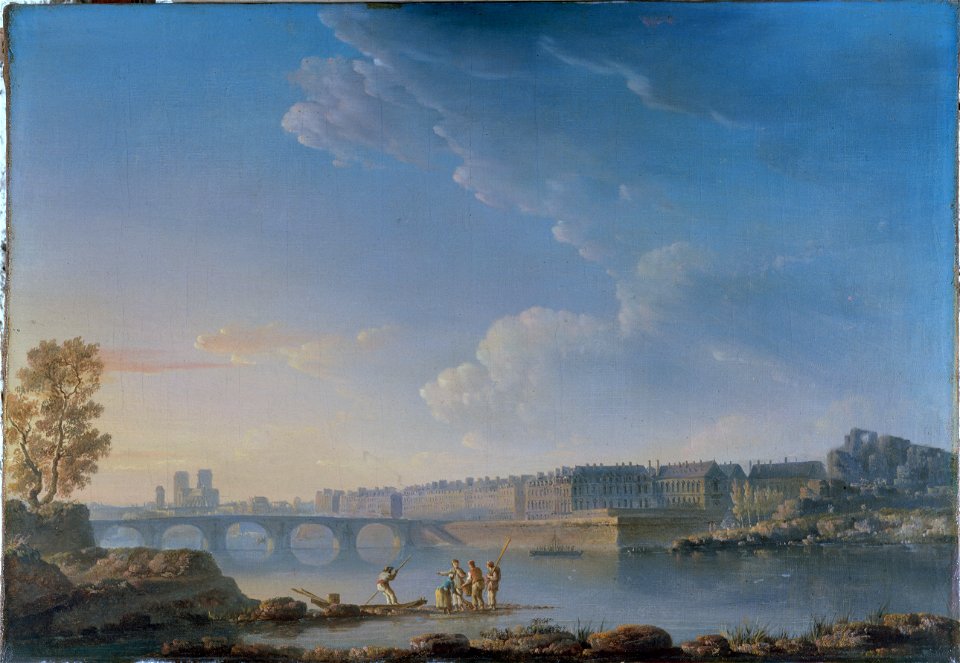 Alexandre Jean Noël - Le Pont de la Tournelle, l'île Saint-Louis, l'île Louviers - P245 - Musée Carnavalet