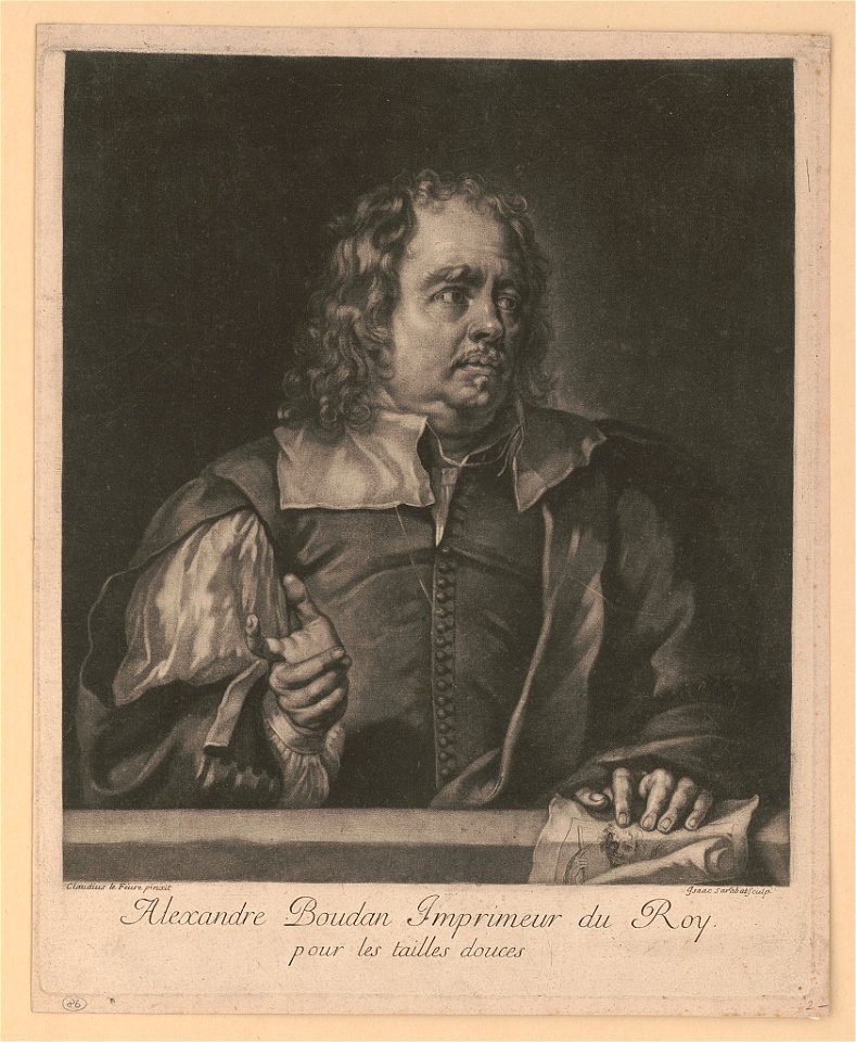 Alexandre Boudan imprimeur du roy, pour les tailles douces - Claudius le Féure pinxit ; Isaac Sarrabat sculp. LCCN2017650449