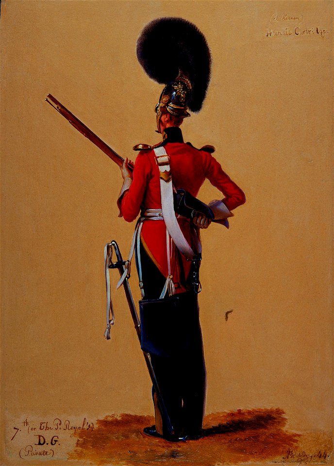 Alexandre-Jean Dubois Drahonet (1791-1834) - Private John Kernan (b. 1806), 7th (The Princess Royal's) Dragoon Guards - RCIN 407019 - Royal Collection