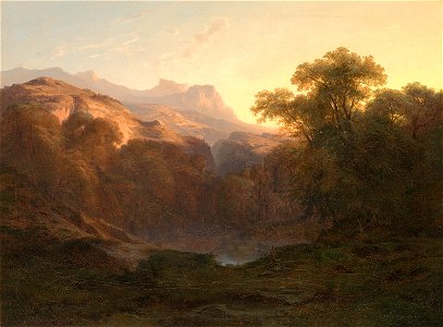 Alexandre Calame - Berglandschap - SA 267 - Amsterdam Museum. Free illustration for personal and commercial use.