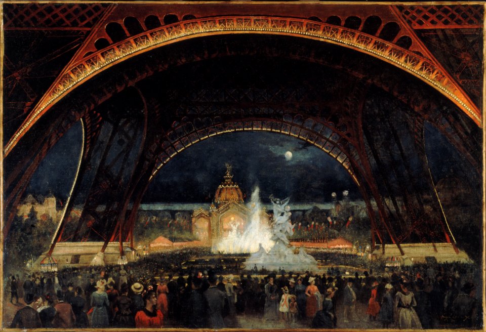 Alexandre-Georges Roux - Fête de nuit à l'Exposition universelle de 1889, sous la tour Eiffel - P1994 - Musée Carnavalet