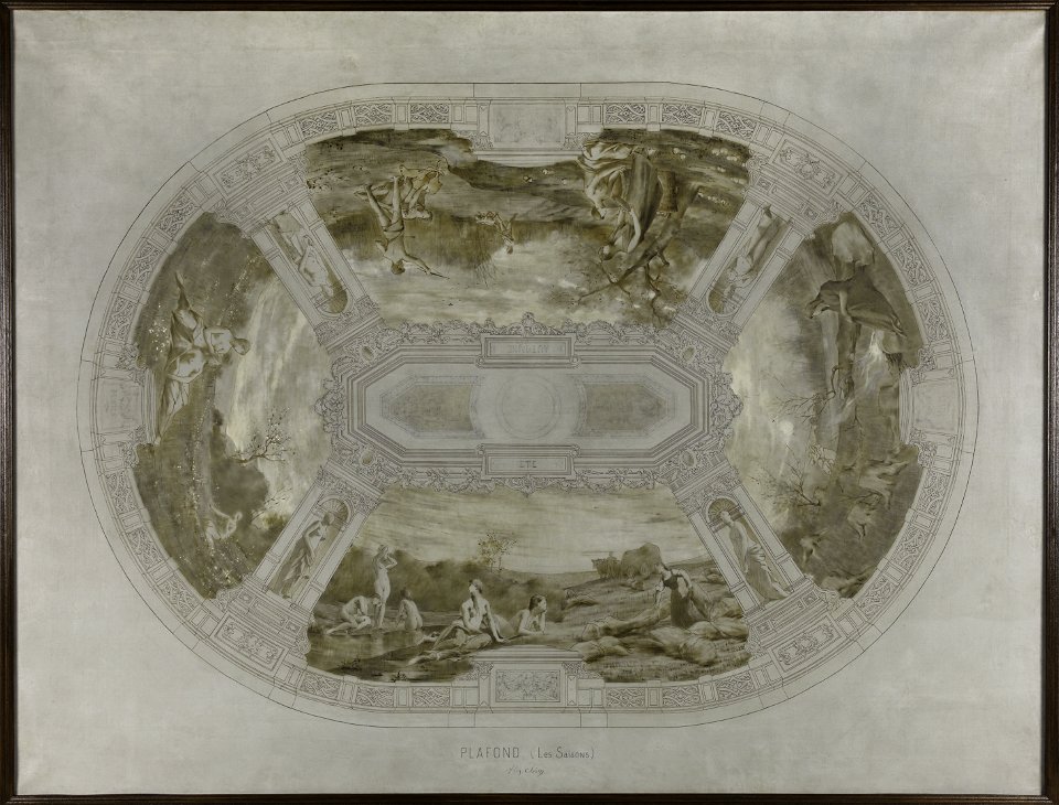 Alexandre Séon - Esquisse pour la salle des mariages de la mairie de Courbevoie , Les Saisons (Plafond) - PPP4257 - Musée des Beaux-Arts de la ville de Paris